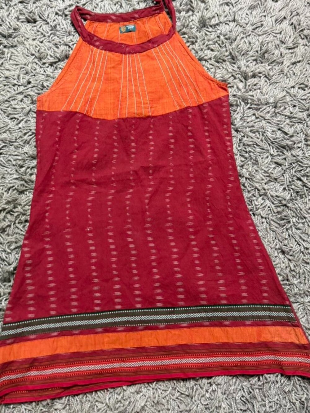Mother Earth Cotton Boho Earthy Mini Dress Size S